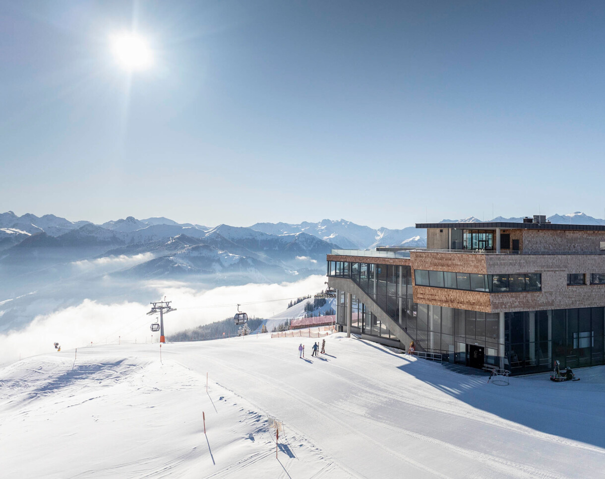 Neues Bergrestaurant "Wolke 7" in Großarl, Salzburger Land.