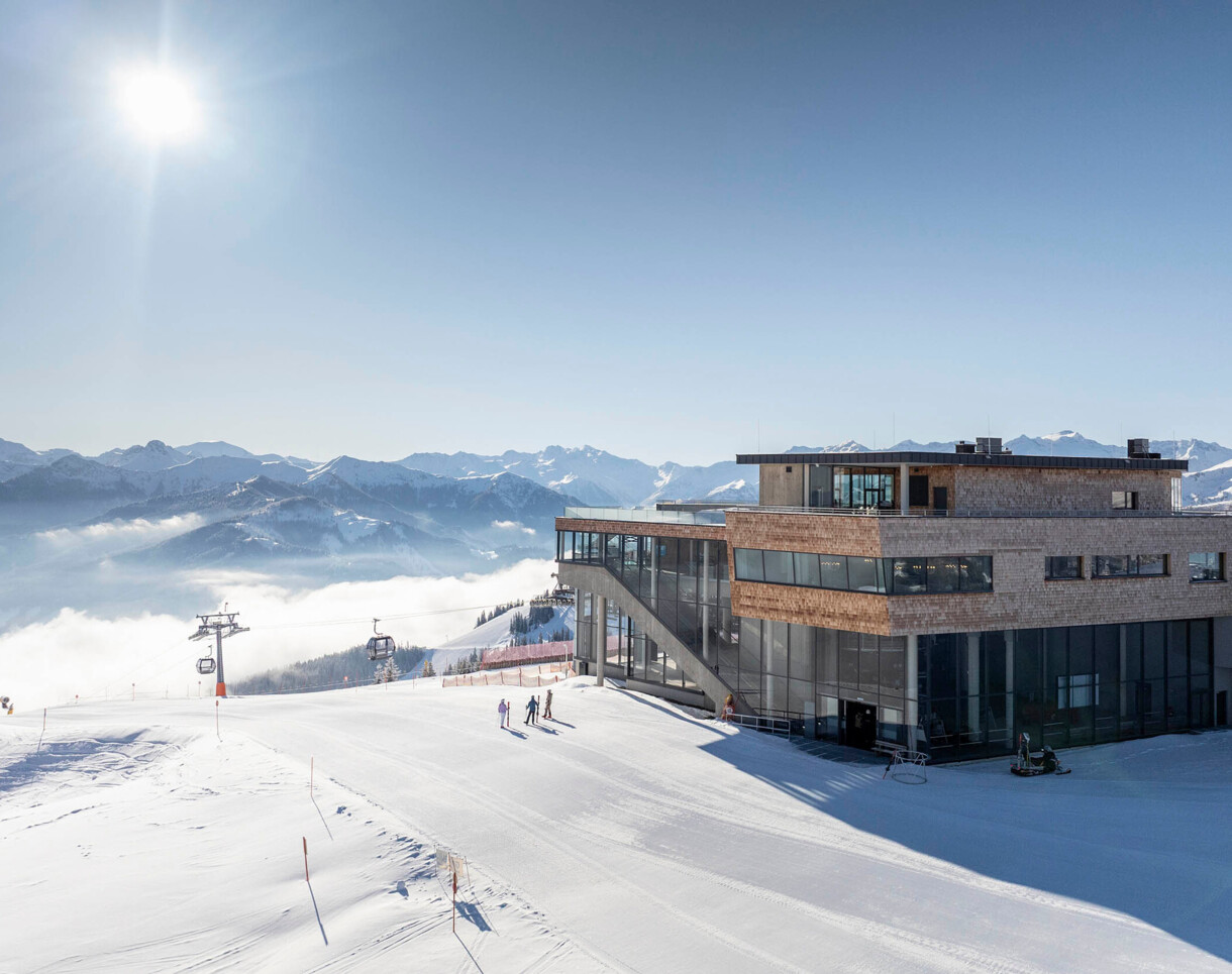 Neue Bergstation in Großarl, Salzburg.