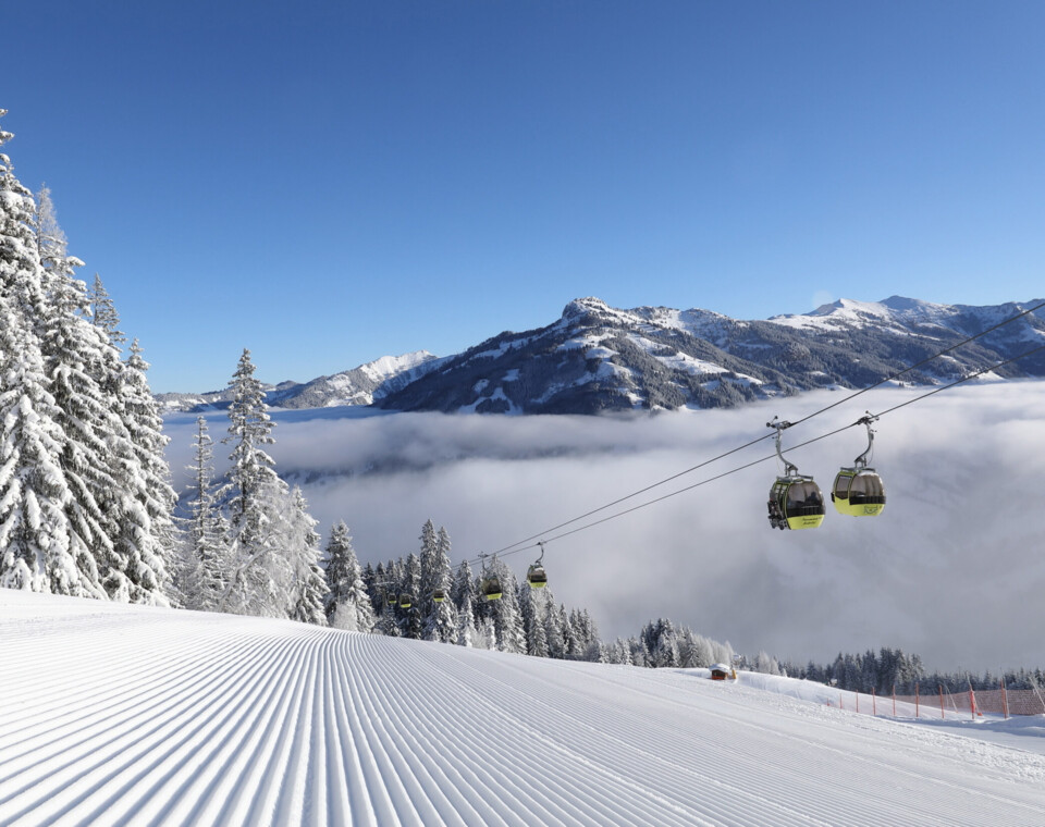 Moderne Gondelbahn für Ihren Skiurlaub direkt an der Piste im Hotel Diellehen in Großarl.