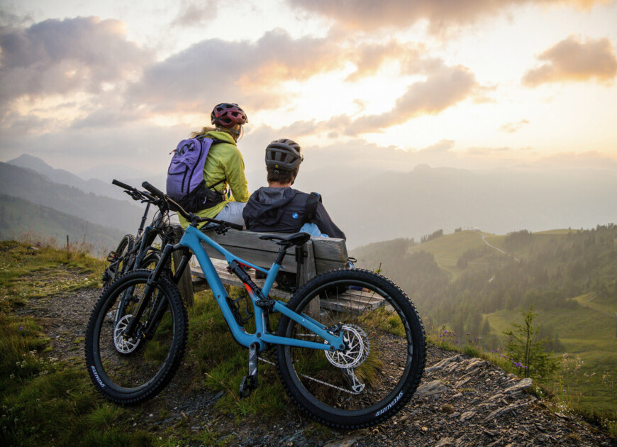 Mountainbiker im Aktivurlaub im Großarltal, Salzburger Land.